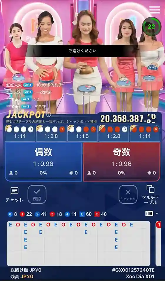PlayAceの女子グループ色碟