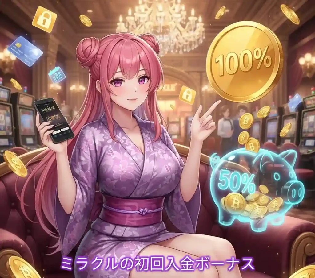 ミラクルの初回入金ボーナス